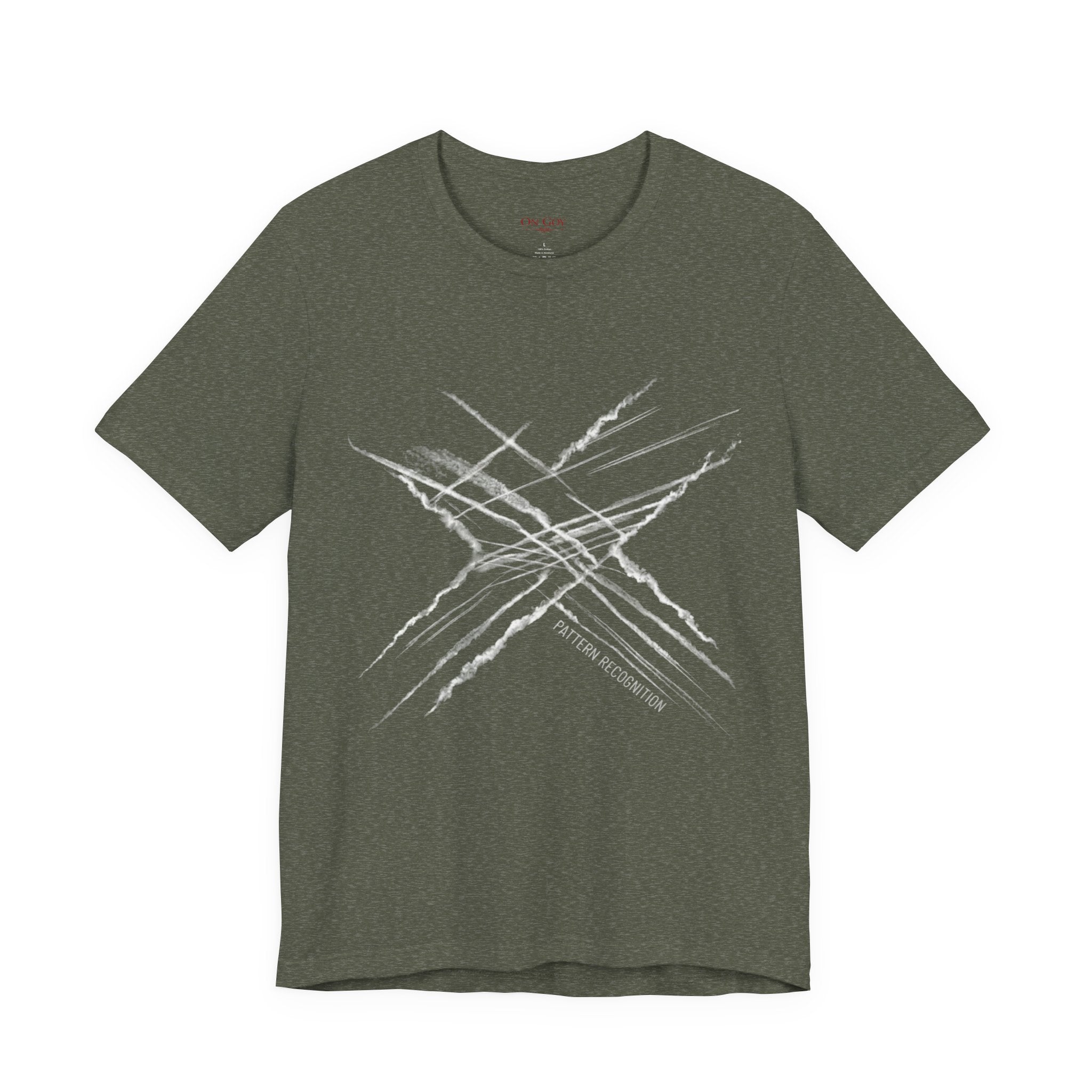 Chemtrail & Pattern Recognition Graphic Shirt — Vintage Grunge Short Sleeve Shirt