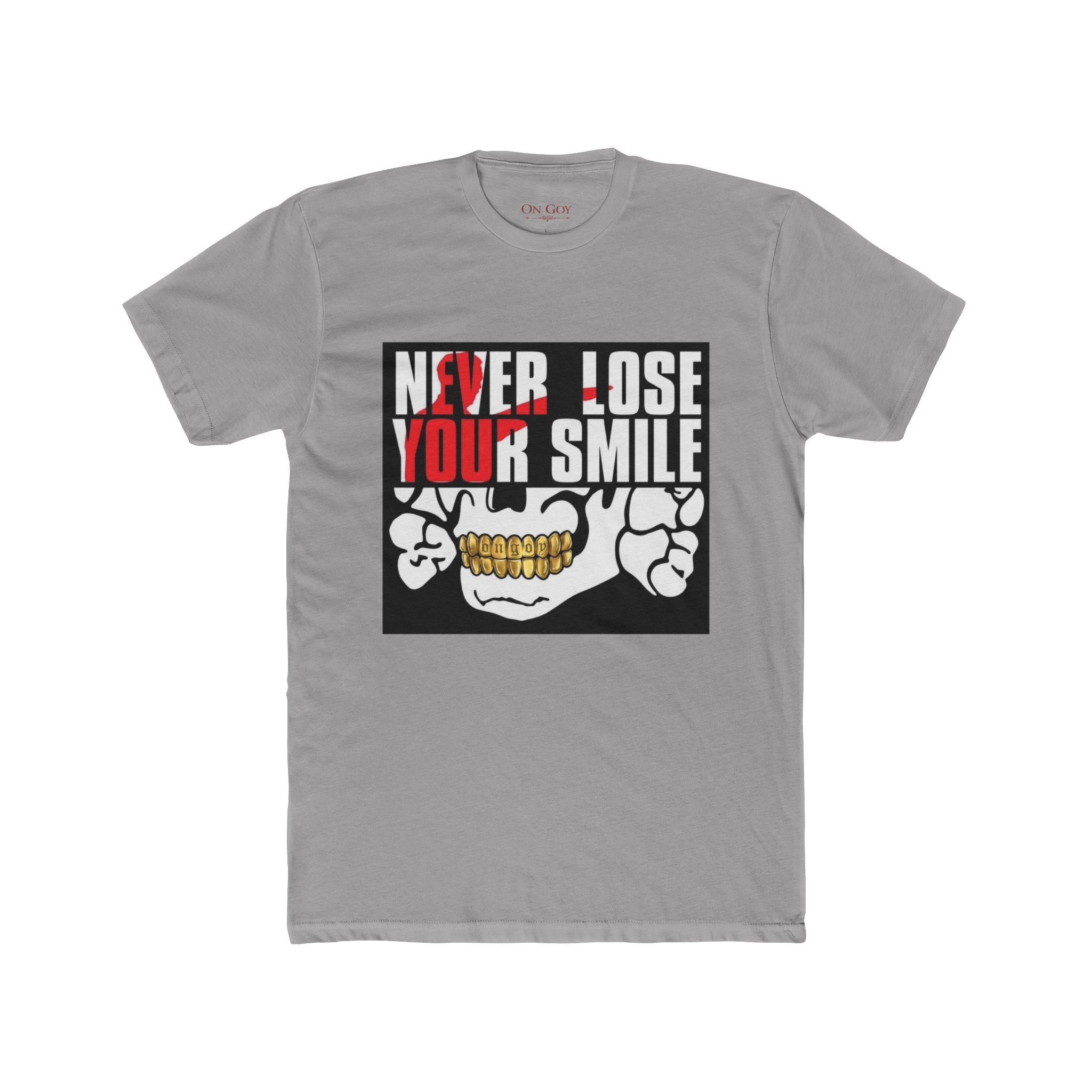 Never Lose Your Smile Skull Tee | Gold Grill OG Teeth Graphic Shirt