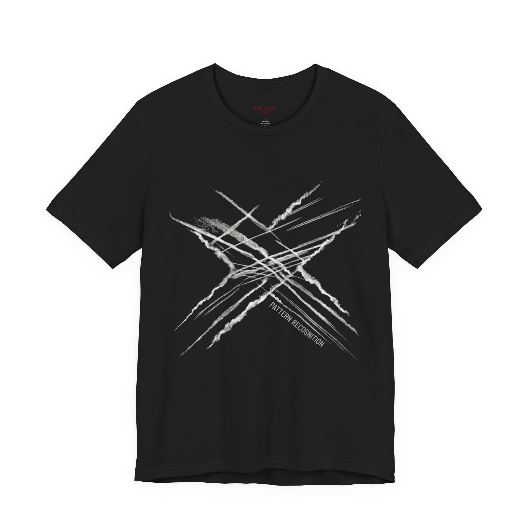 Chemtrail & Pattern Recognition Graphic Shirt — Vintage Grunge Short Sleeve Shirt