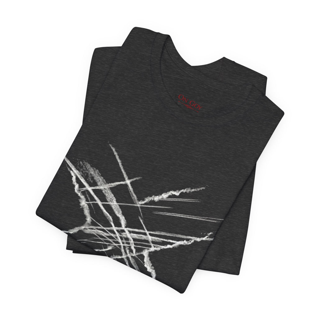 Chemtrail & Pattern Recognition Graphic Shirt — Vintage Grunge Short Sleeve Shirt