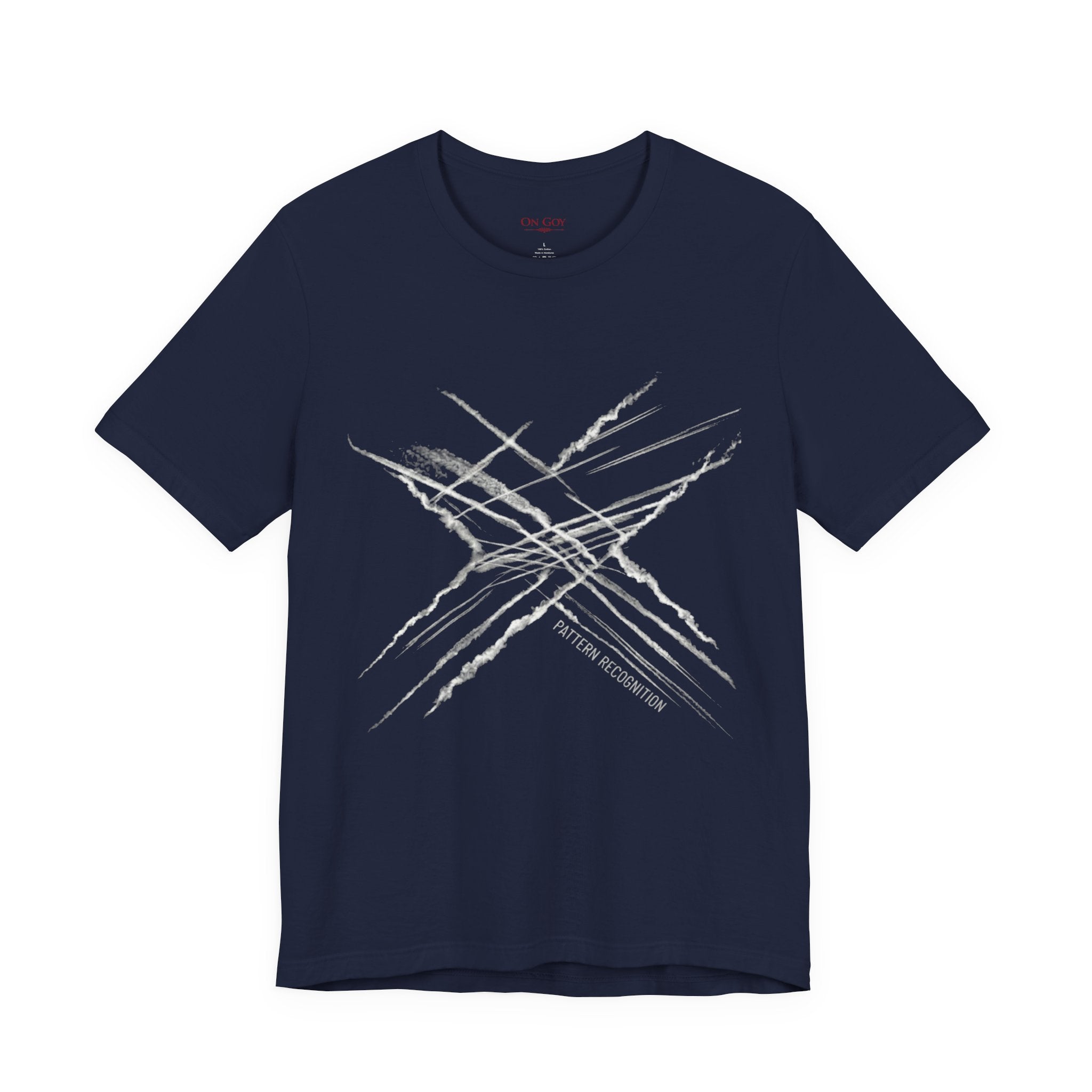 Chemtrail & Pattern Recognition Graphic Shirt — Vintage Grunge Short Sleeve Shirt