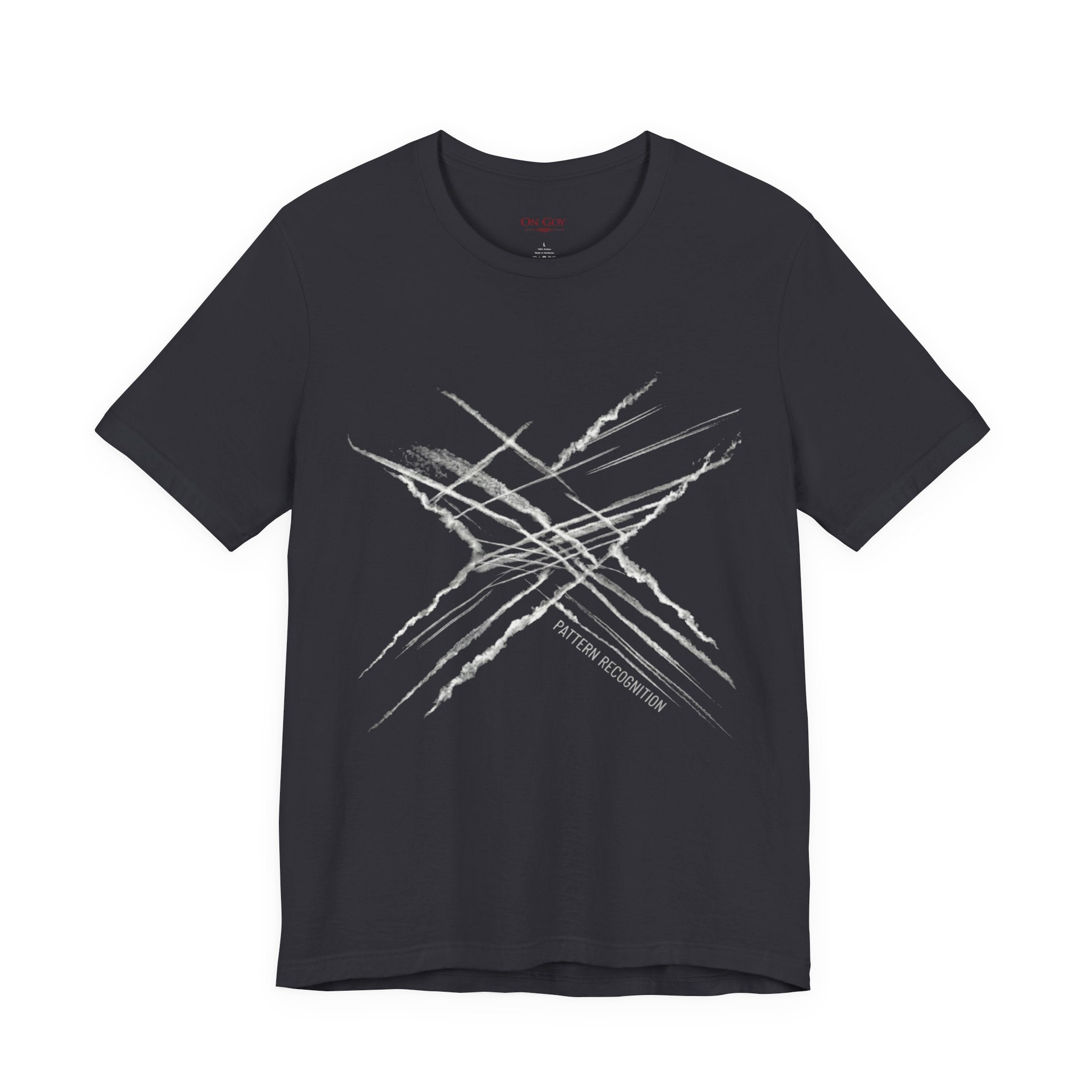 Chemtrail & Pattern Recognition Graphic Shirt — Vintage Grunge Short Sleeve Shirt