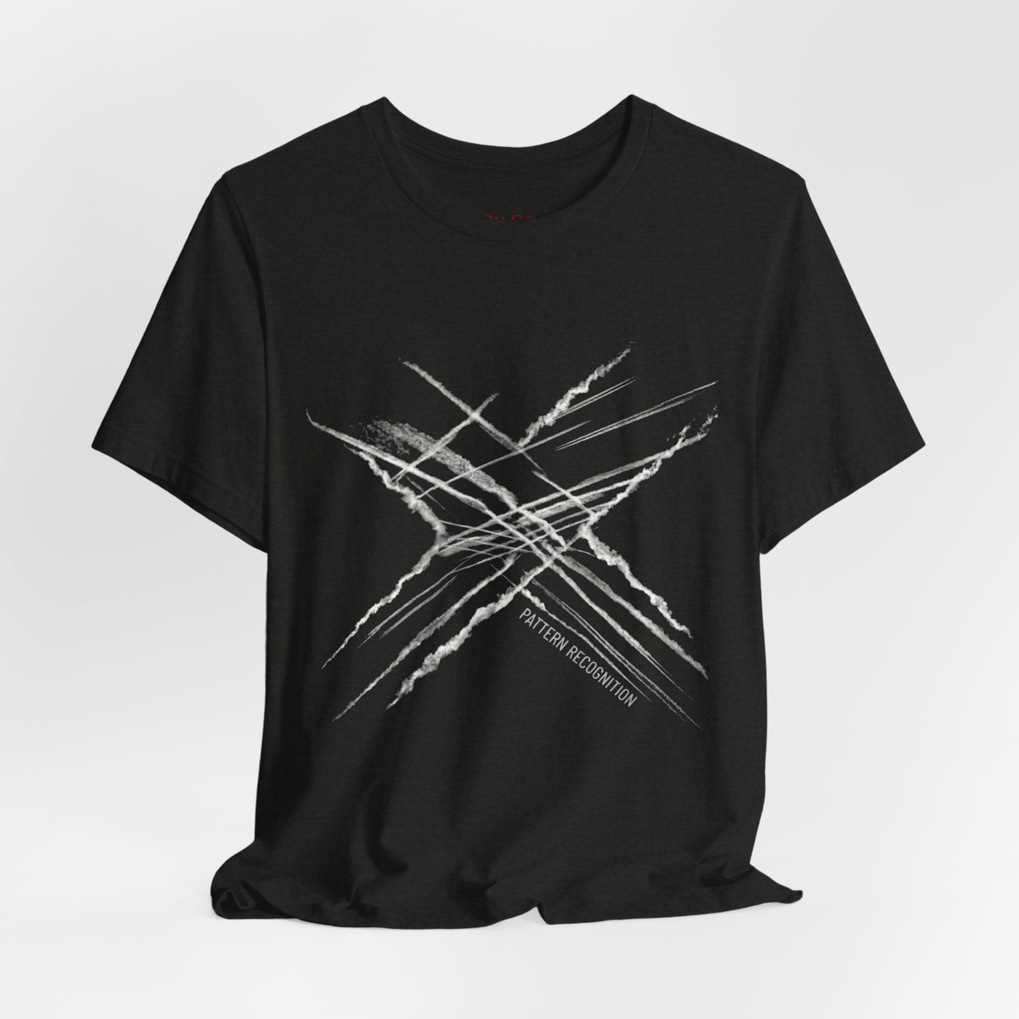 Chemtrail & Pattern Recognition Graphic Shirt — Vintage Grunge Short Sleeve Shirt