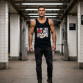 Never Lose Your Smile Tank Top – Skull Graphic Muscle Tee