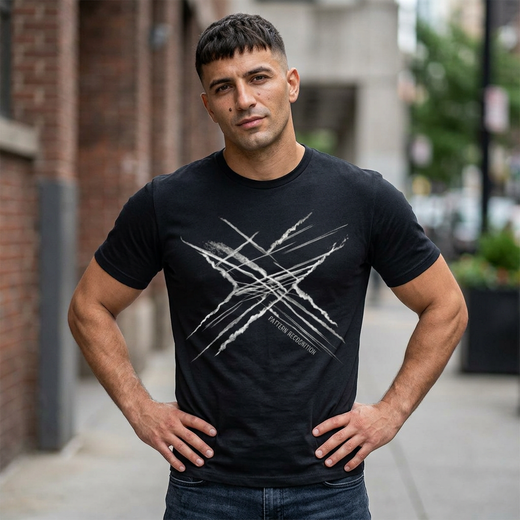 Chemtrail & Pattern Recognition Graphic Shirt — Vintage Grunge Short Sleeve Shirt
