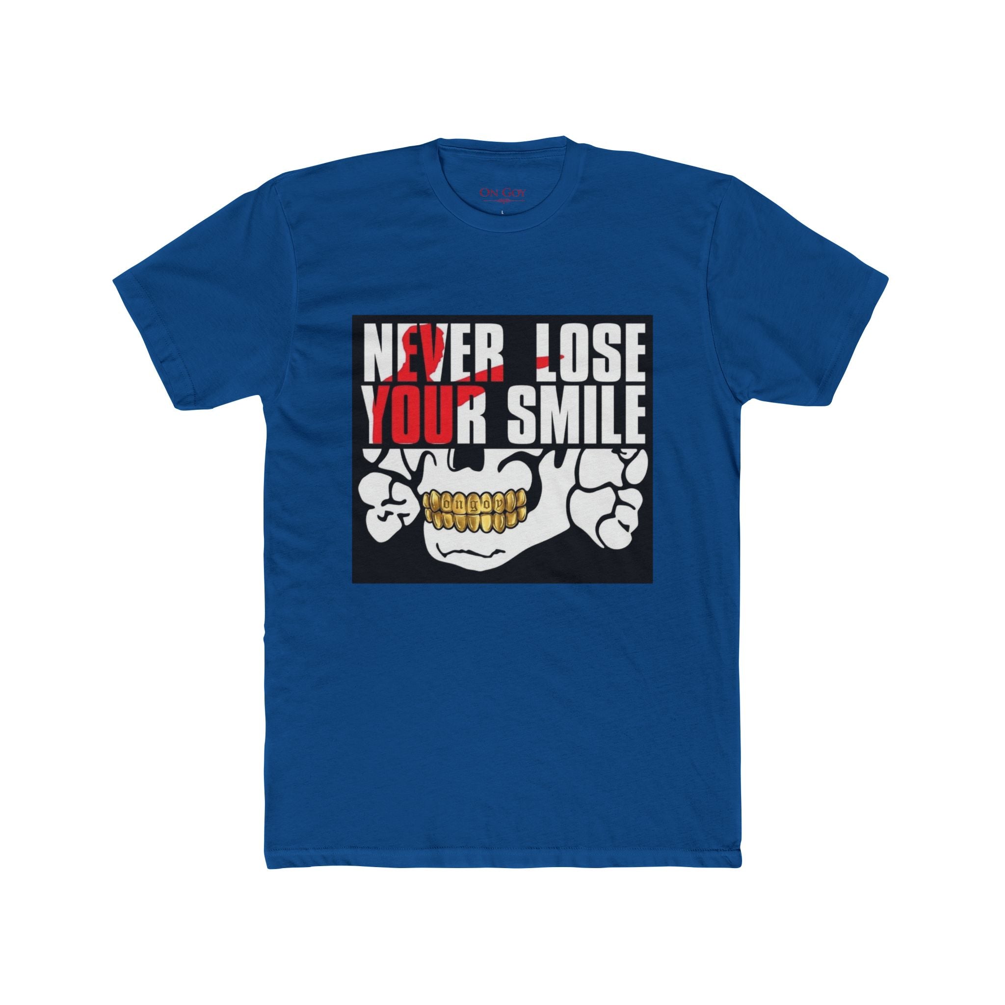 Never Lose Your Smile Skull Tee | Gold Grill OG Teeth Graphic Shirt