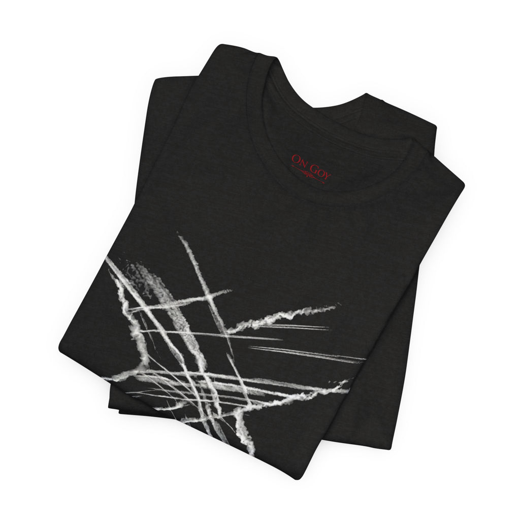 Chemtrail & Pattern Recognition Graphic Shirt — Vintage Grunge Short Sleeve Shirt