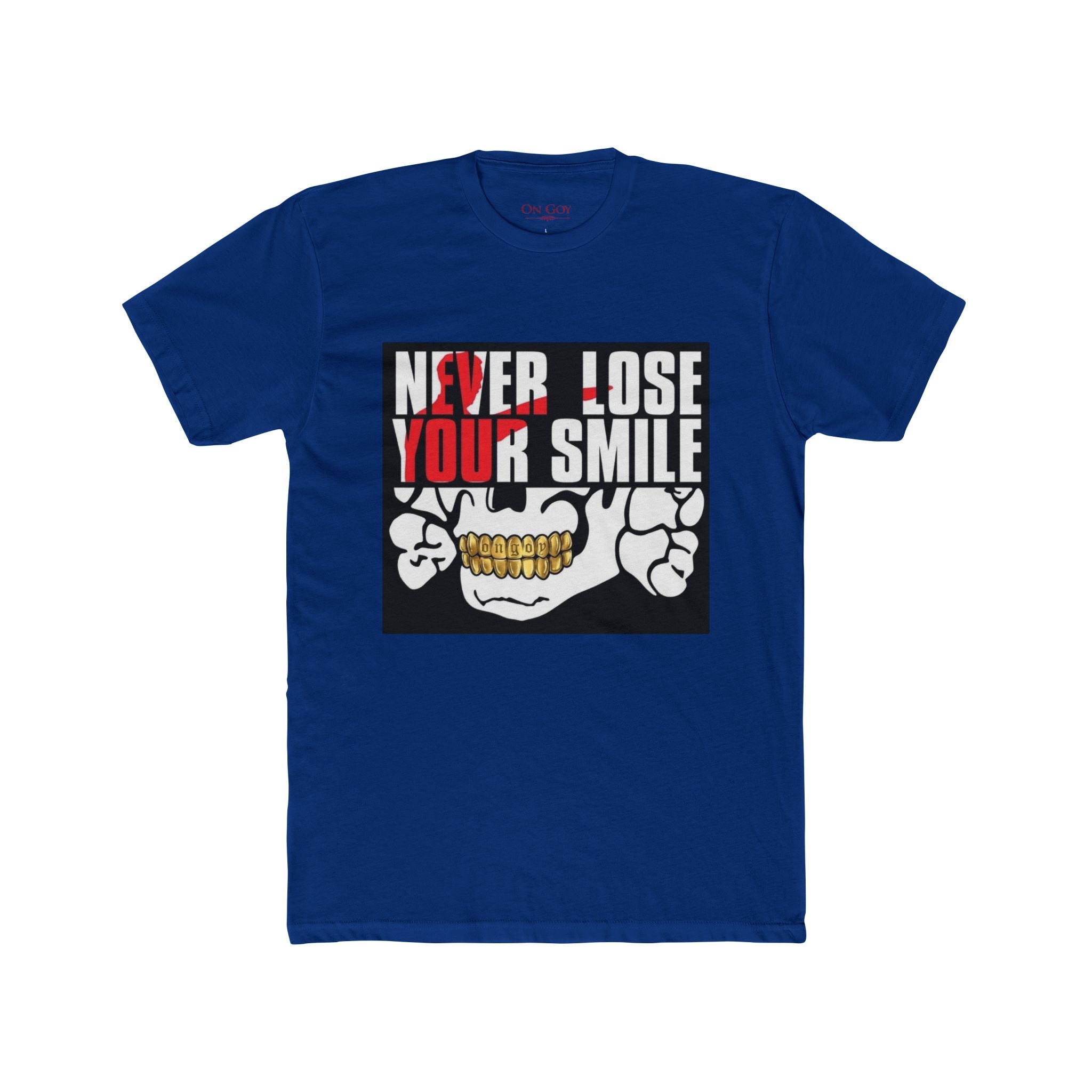 Never Lose Your Smile Skull Tee | Gold Grill OG Teeth Graphic Shirt