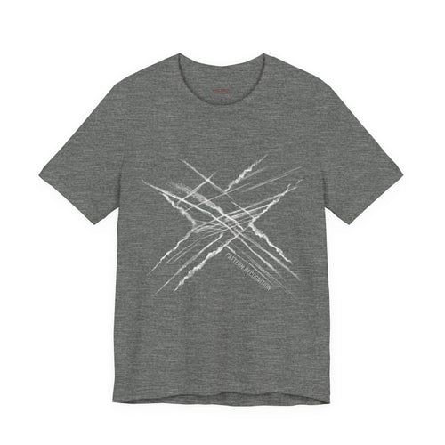 Chemtrail & Pattern Recognition Graphic Shirt — Vintage Grunge Short Sleeve Shirt