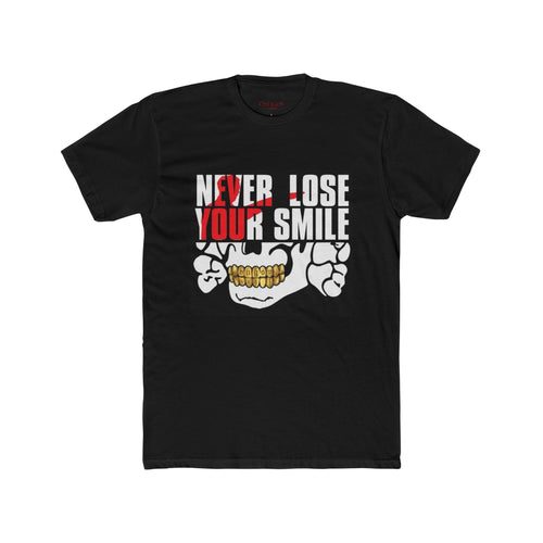 Never Lose Your Smile Skull Tee | Gold Grill OG Teeth Graphic Shirt