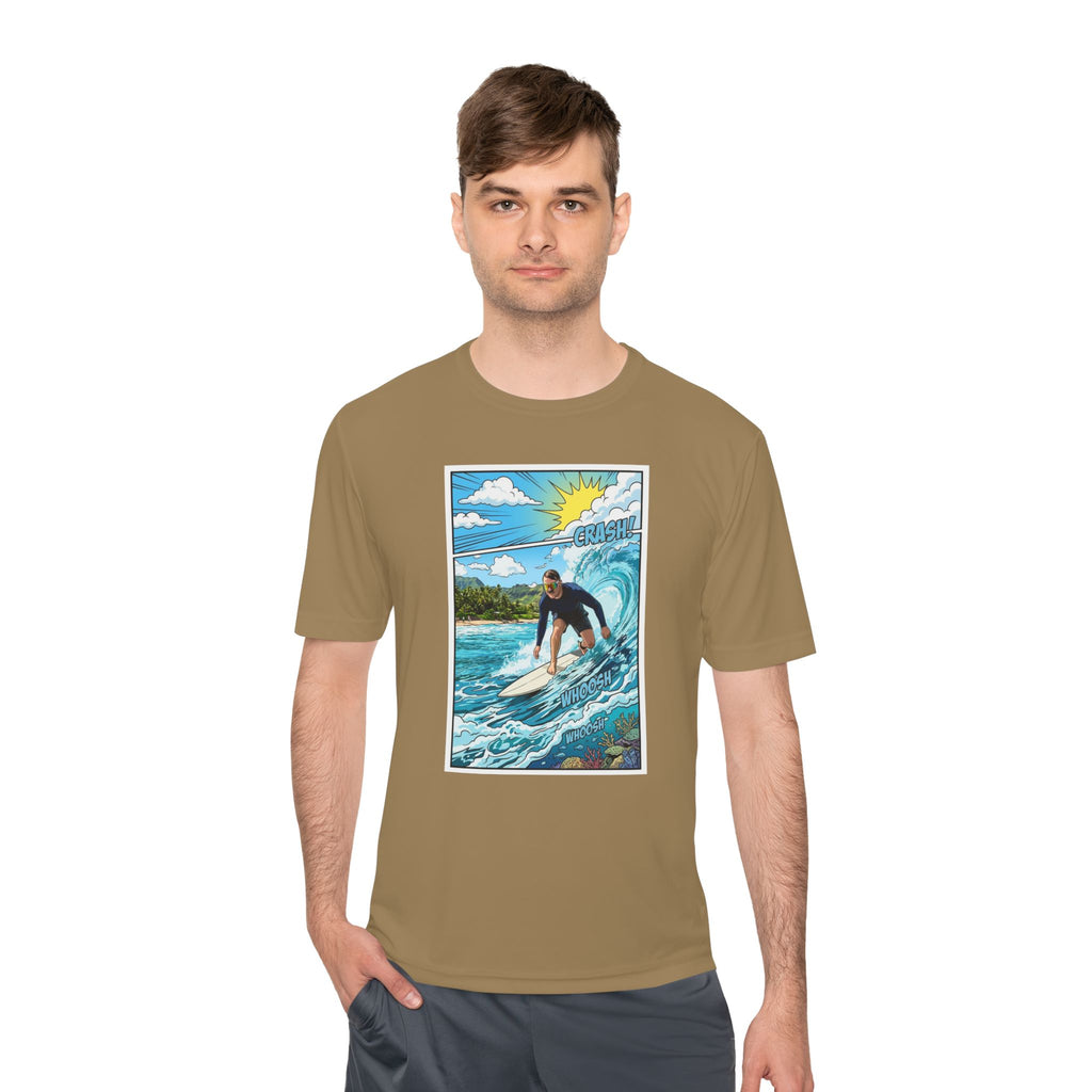 Surfer Wave Graphic Tee – Tropical Surfboard Beach Shirt