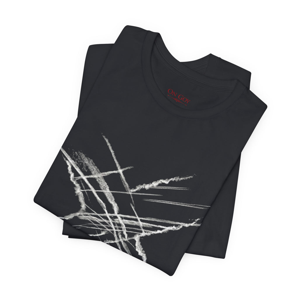 Chemtrail & Pattern Recognition Graphic Shirt — Vintage Grunge Short Sleeve Shirt