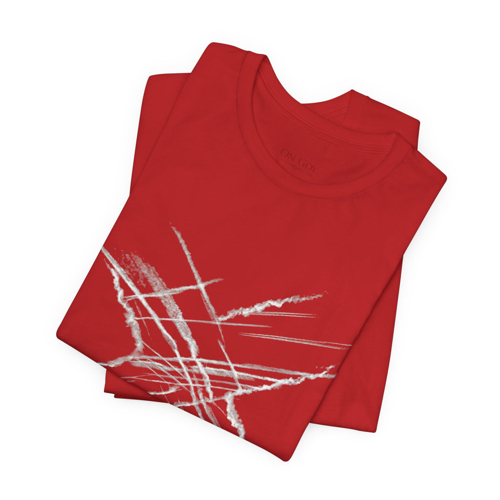 Chemtrail & Pattern Recognition Graphic Shirt — Vintage Grunge Short Sleeve Shirt