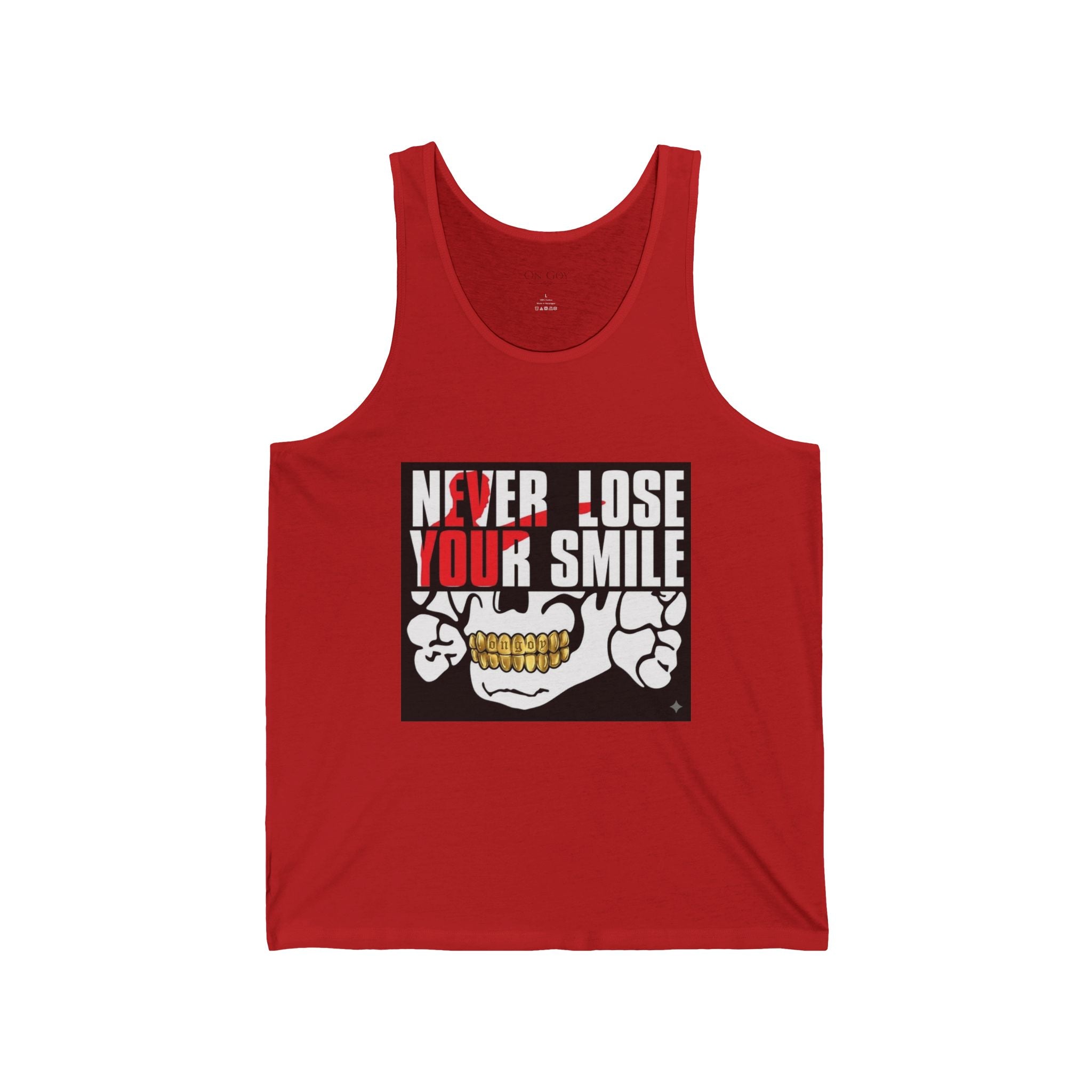 Never Lose Your Smile Tank Top – Skull Graphic Muscle Tee