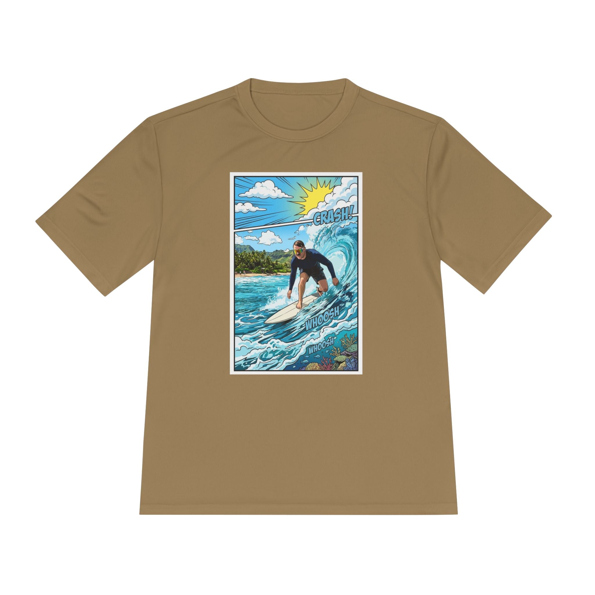 Surfer Wave Graphic Tee – Tropical Surfboard Beach Shirt