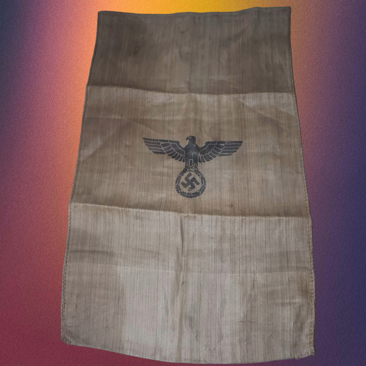 WWII German Reproduction H.Vpfl 1942 Burlap Sack | Extra Large 48" x 30" | Military Decor & Storage