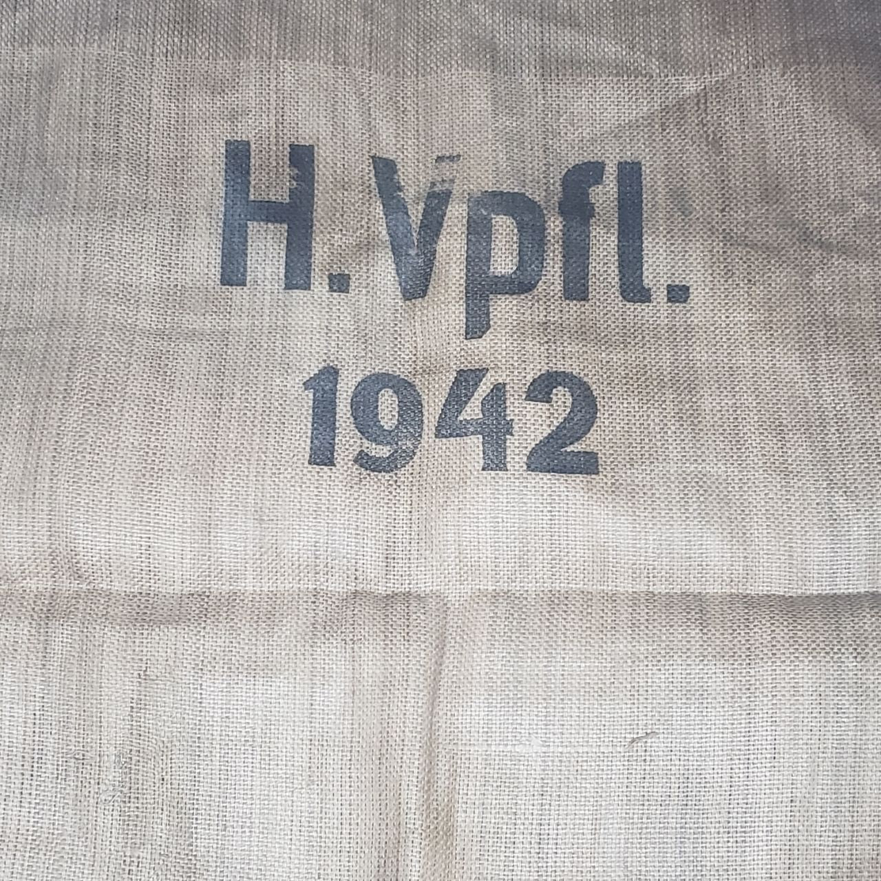 WWII German Reproduction H.Vpfl 1942 Burlap Sack | Extra Large 48" x 30" | Military Decor & Storage